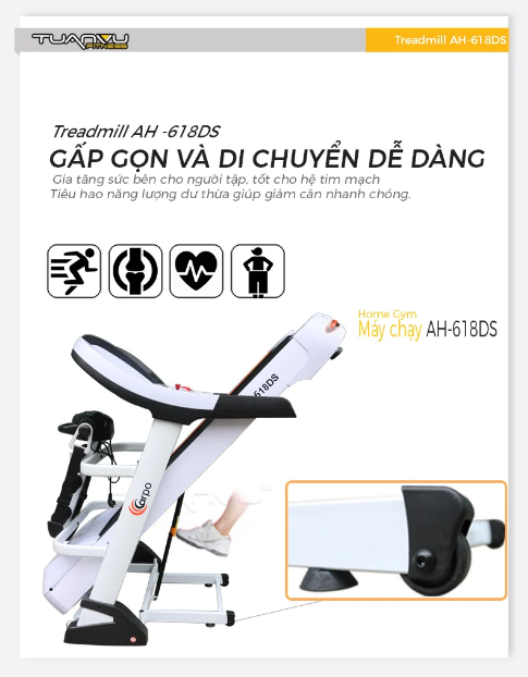 Máy chạy gia đình CARPO AH618DS