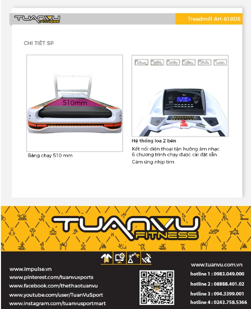 Máy chạy gia đình CARPO AH618DS
