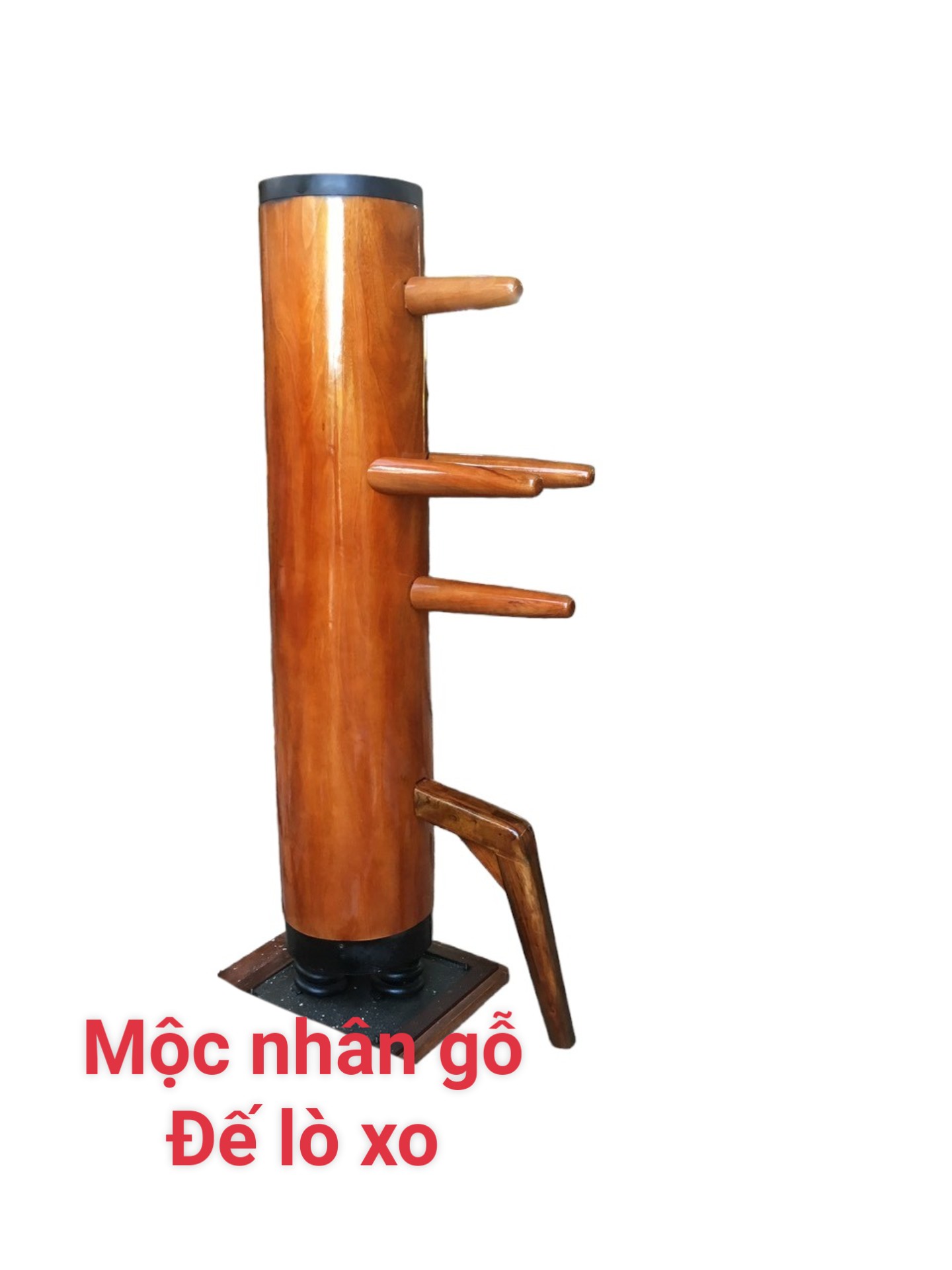 Mộc nhân gỗ đế lò xo