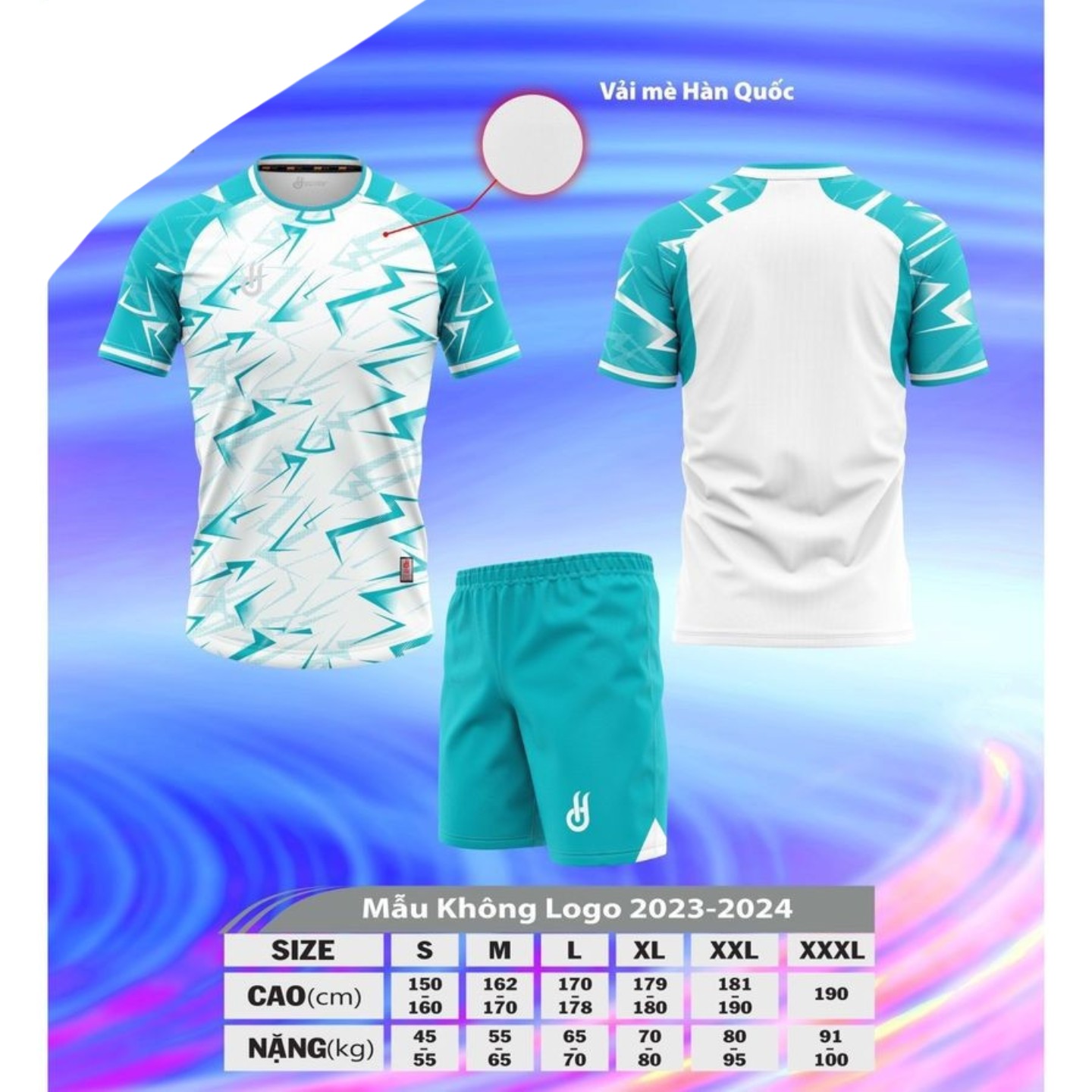 Quần áo đá bóng mẫu không logo