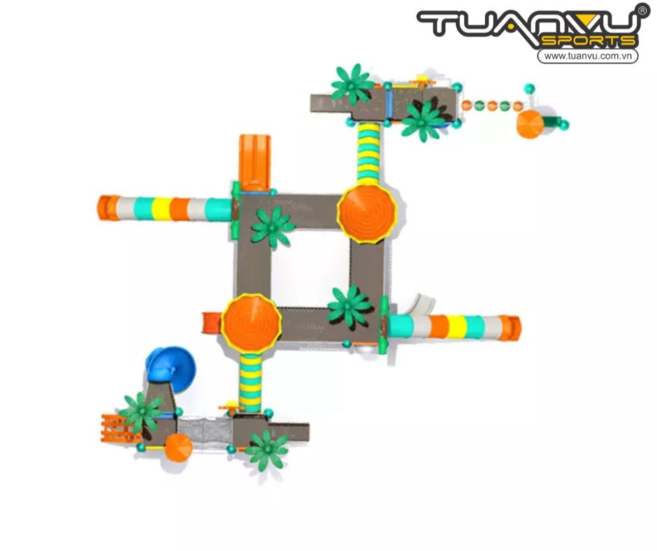 Sân chơi ngoài trời mầm non Jungle Lodge Series