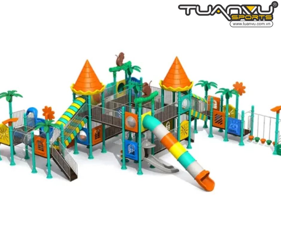 Sân chơi ngoài trời mầm non Jungle Lodge Series