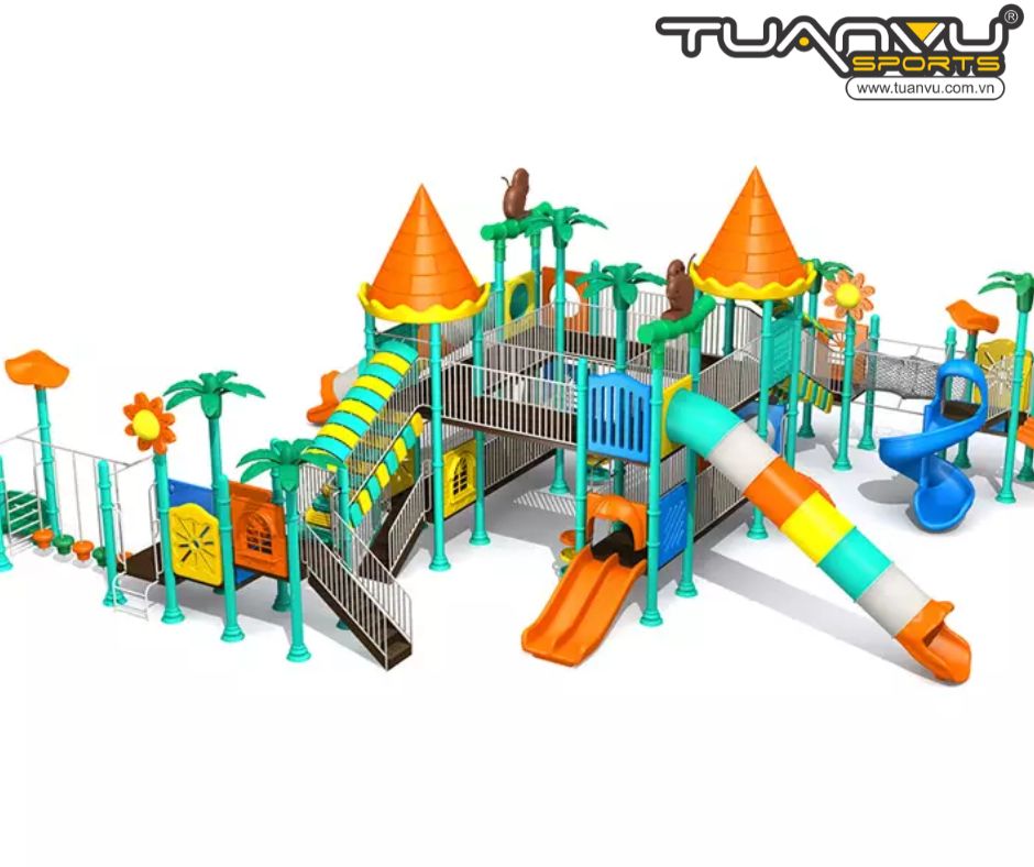 Sân chơi ngoài trời mầm non Jungle Lodge Series