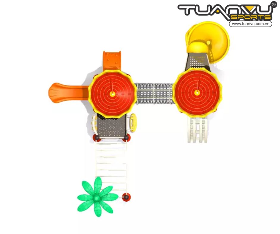 Sân chơi ngoài trời mầm non KP-CB1280