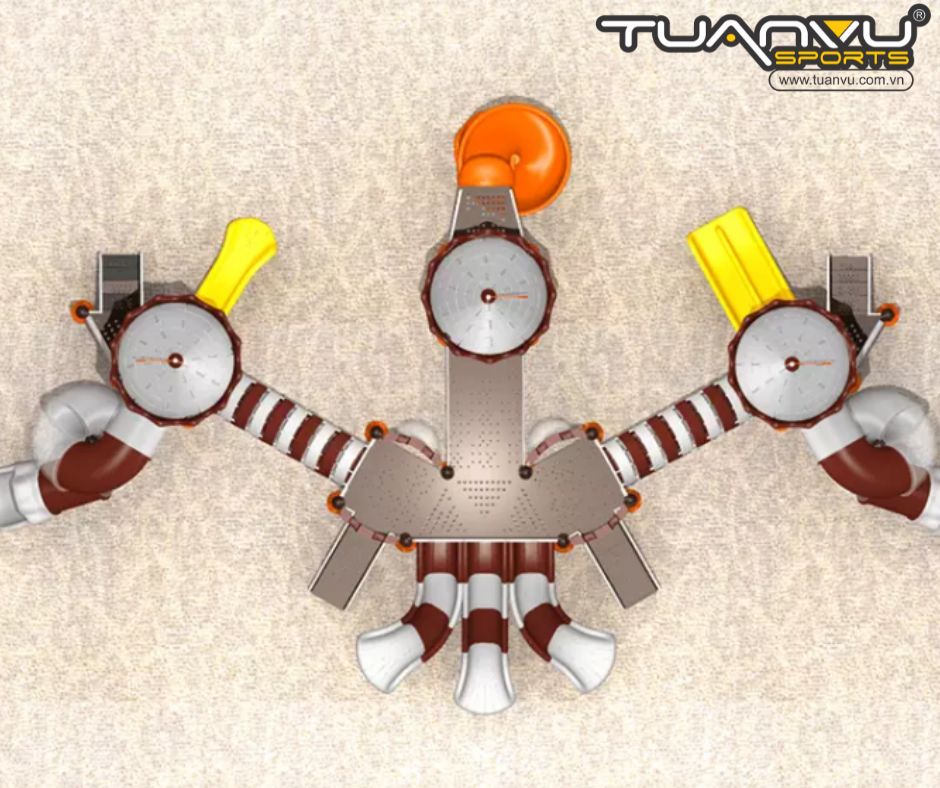 Sân chơi ngoài trời mầm non lâu đài bãi biển