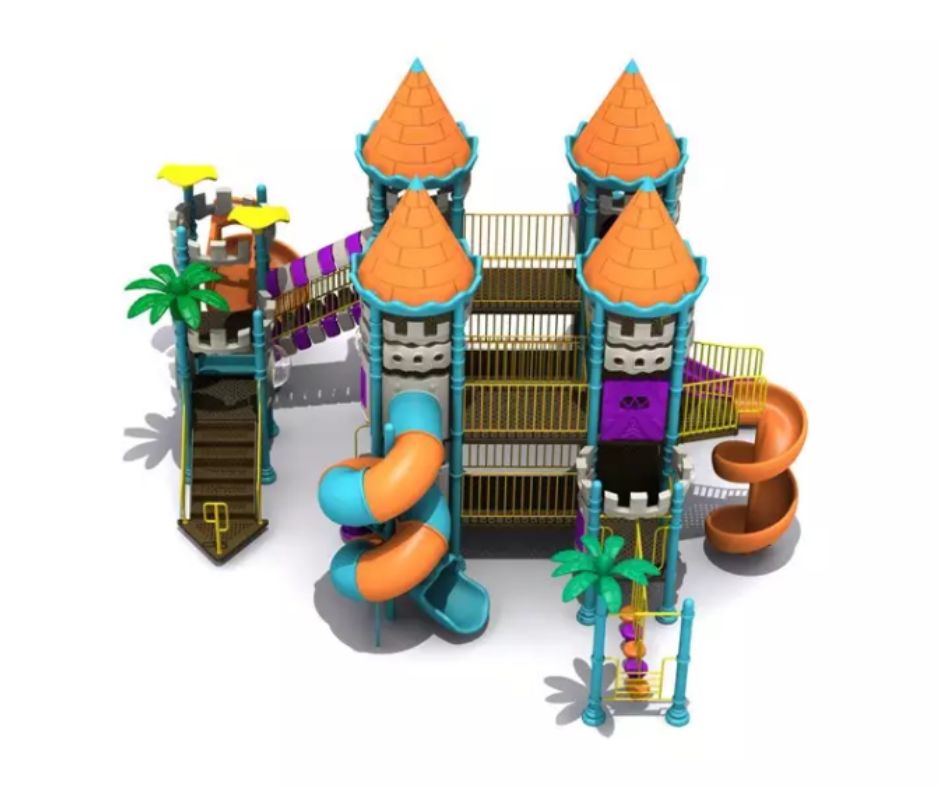 Sân chơi ngoài trời mầm non lâu đài KP-CB103