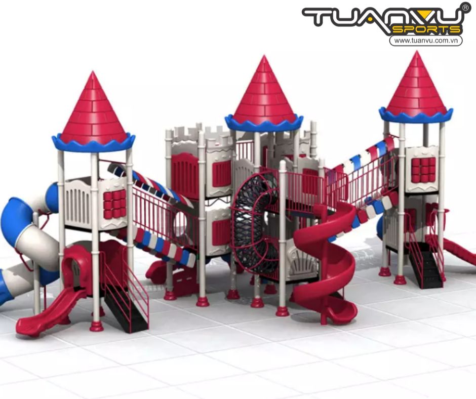 Sân chơi ngoài trời mầm non lâu đài KP-CB1129