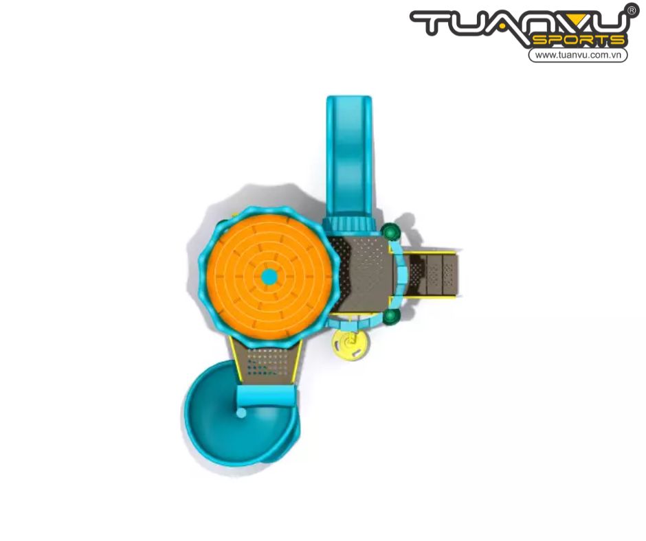 Sân chơi ngoài trời mầm non lâu đài sân sau