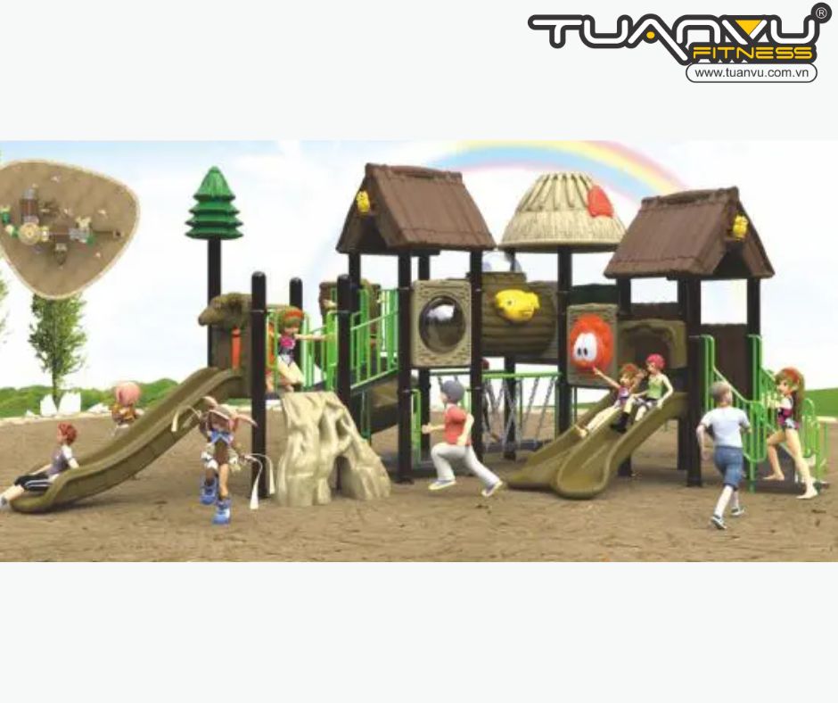 Sân chơi ngoài trời mầm non nhà cây KP-TY020