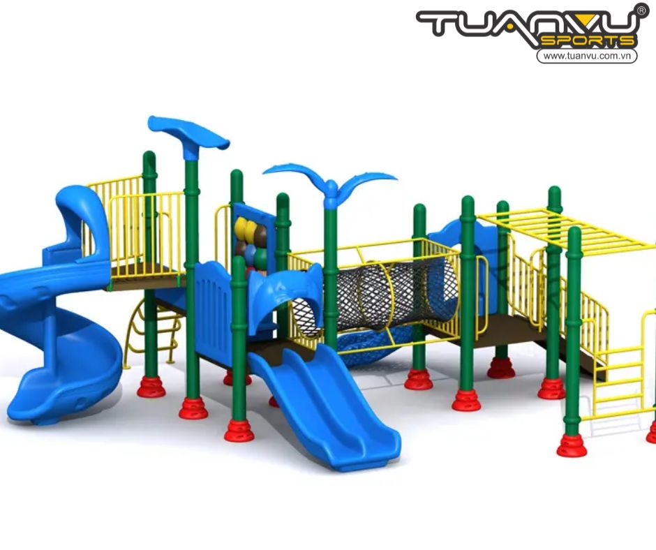 Sân chơi ngoài trời mầm non TQ-ZR214