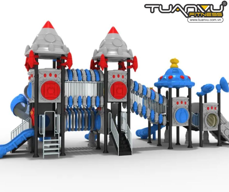 Sân chơi ngoài trời mầm non vũ trụ KP-TK001
