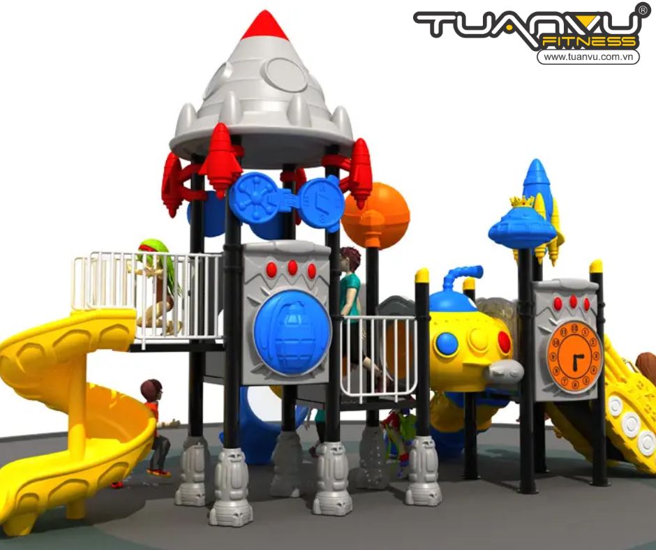 Sân chơi ngoài trời mầm non vũ trụ KP-TK005