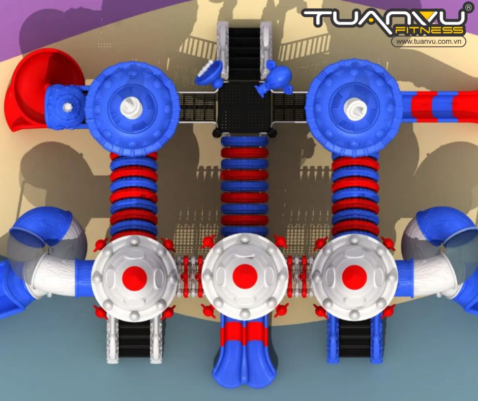 Sân chơi ngoài trời mầm non vũ trụ KP-TK008