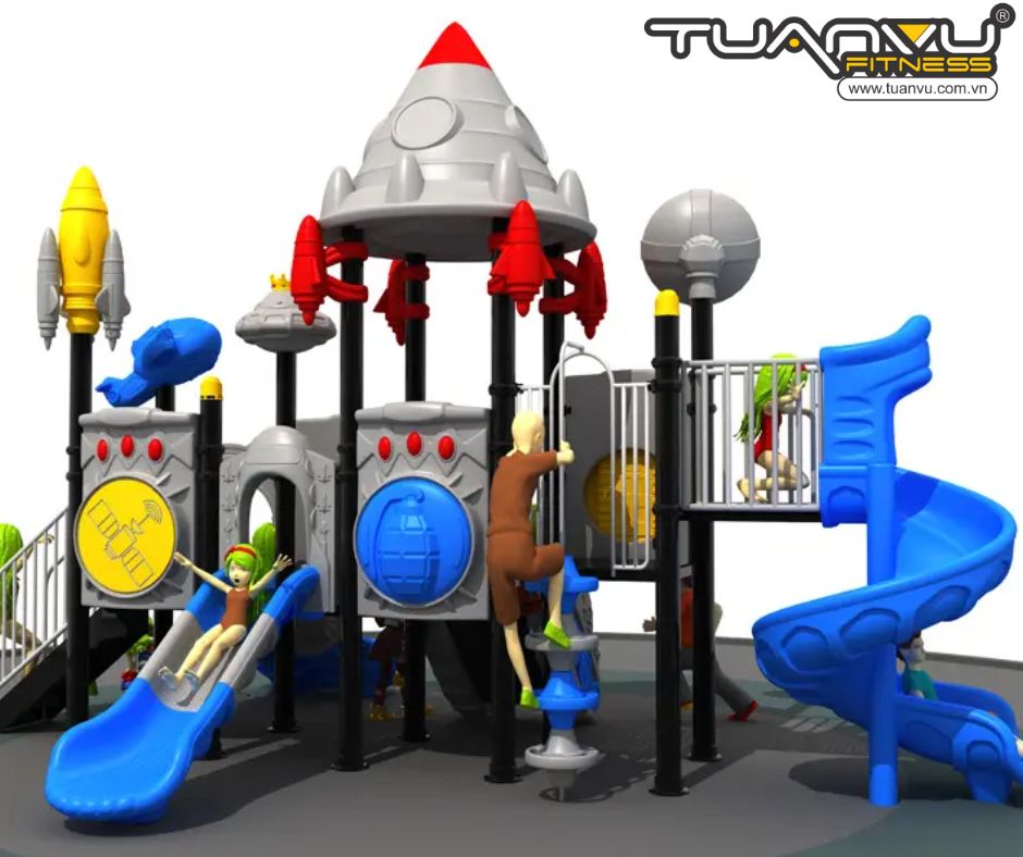 Sân chơi ngoài trời mầm non vũ trụ KP-TK009