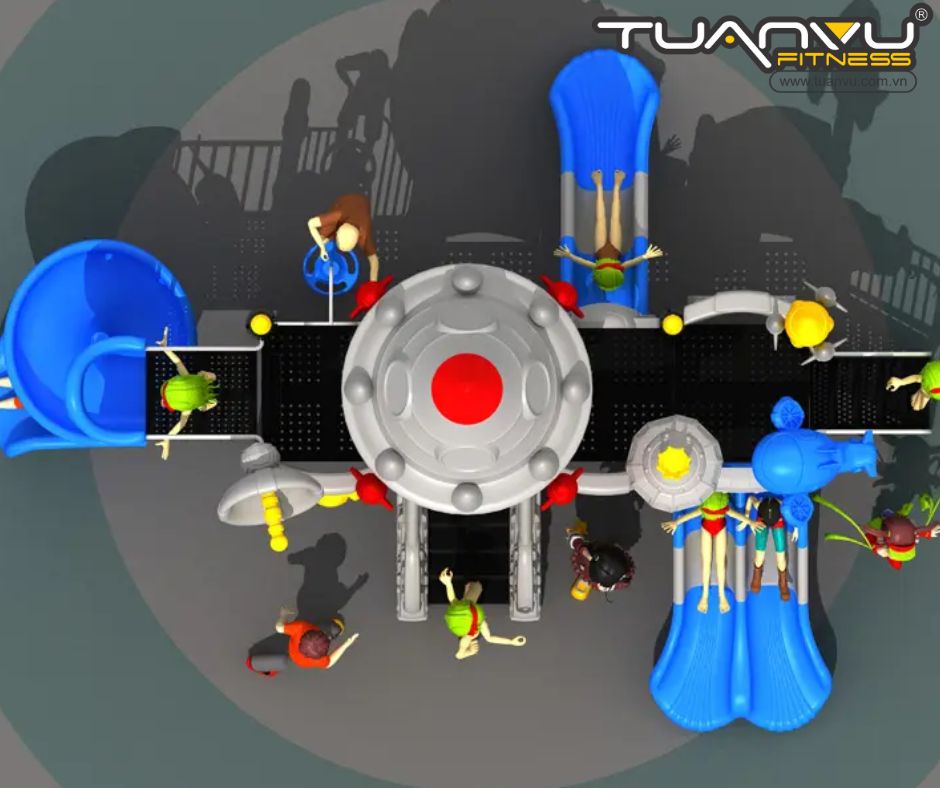 Sân chơi ngoài trời mầm non vũ trụ KP-TK009