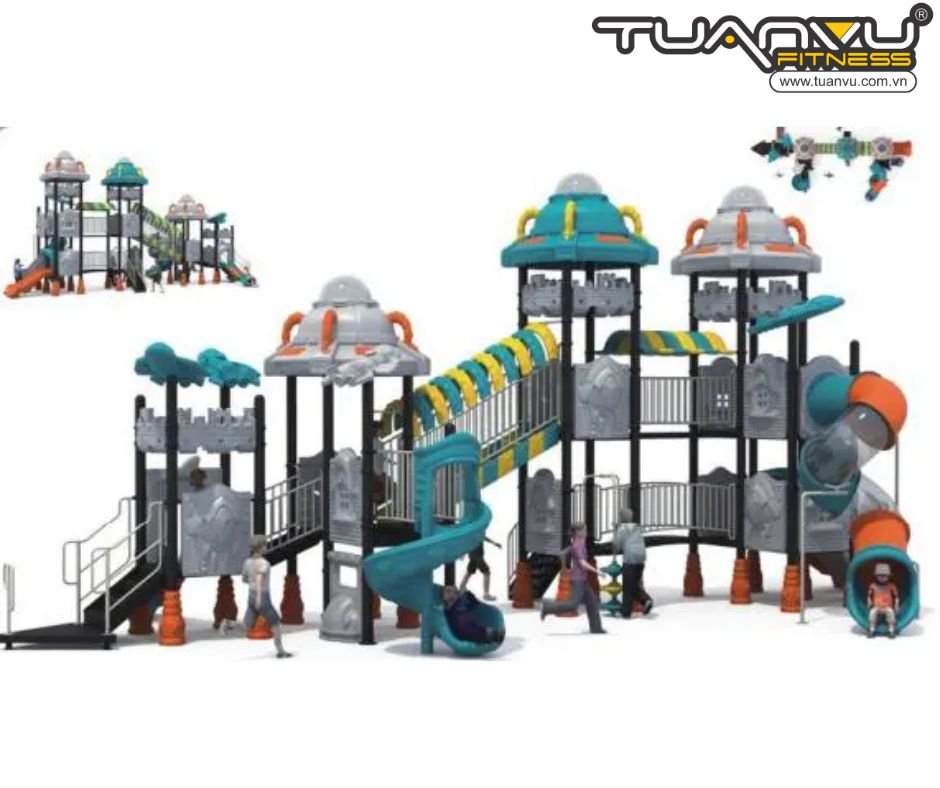 Sân chơi ngoài trời mầm non vũ trụ KP-TK017