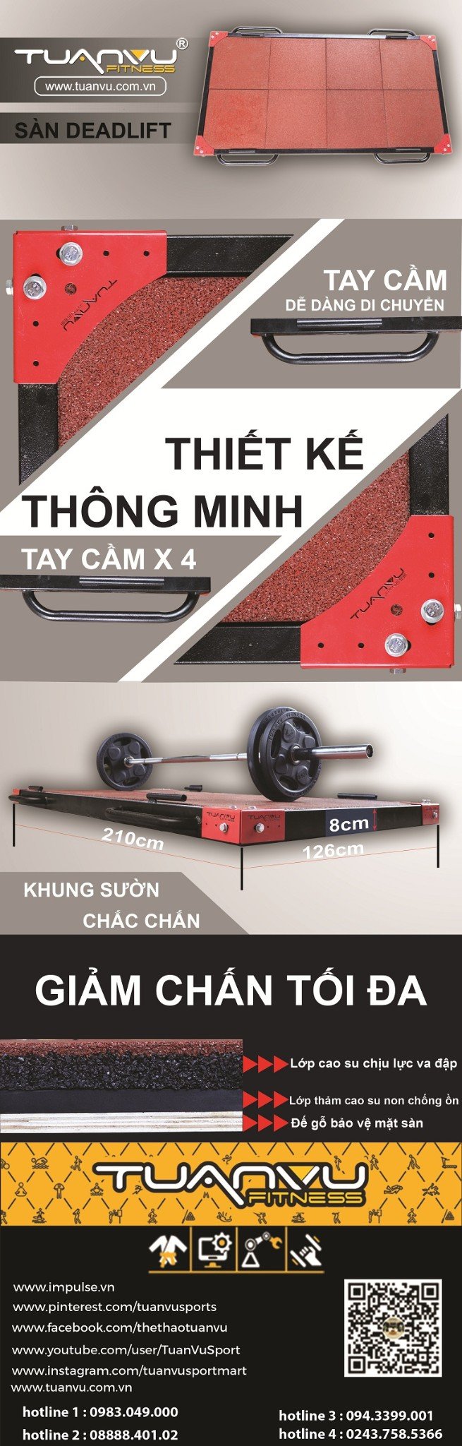 Sàn tập tạ Tuấn Vũ