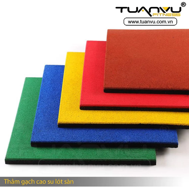 Thảm gạch cao su lót sàn 1m x 1m