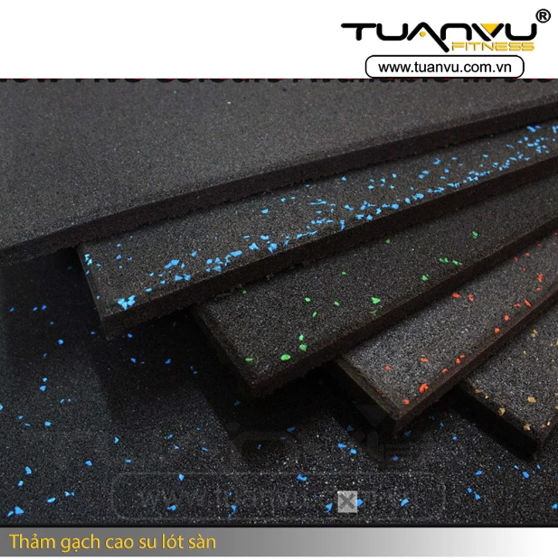 Thảm gạch cao su lót sàn 1m x 1m