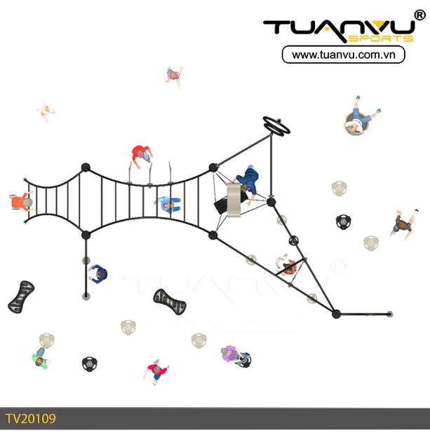 Thiết bị vận động thể chất ngoài trời cho trẻ TV20109
