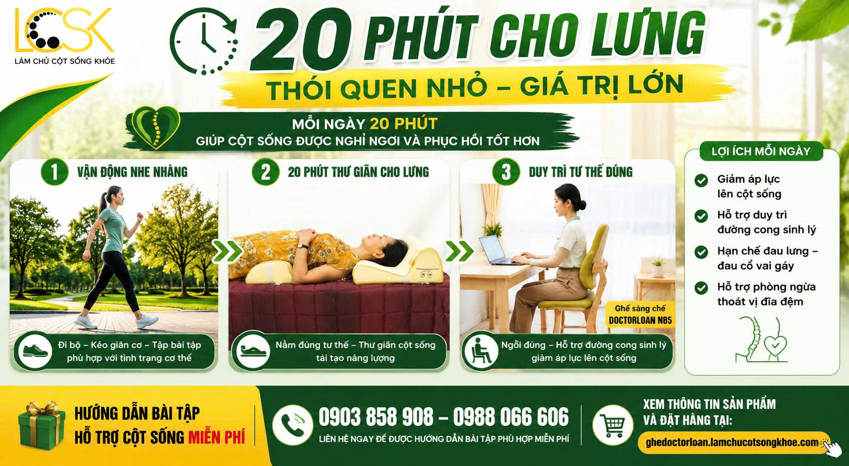 ⏰ 20 PHÚT CHO LƯNG – THÓI QUEN NHỎ, GIÁ TRỊ LỚN