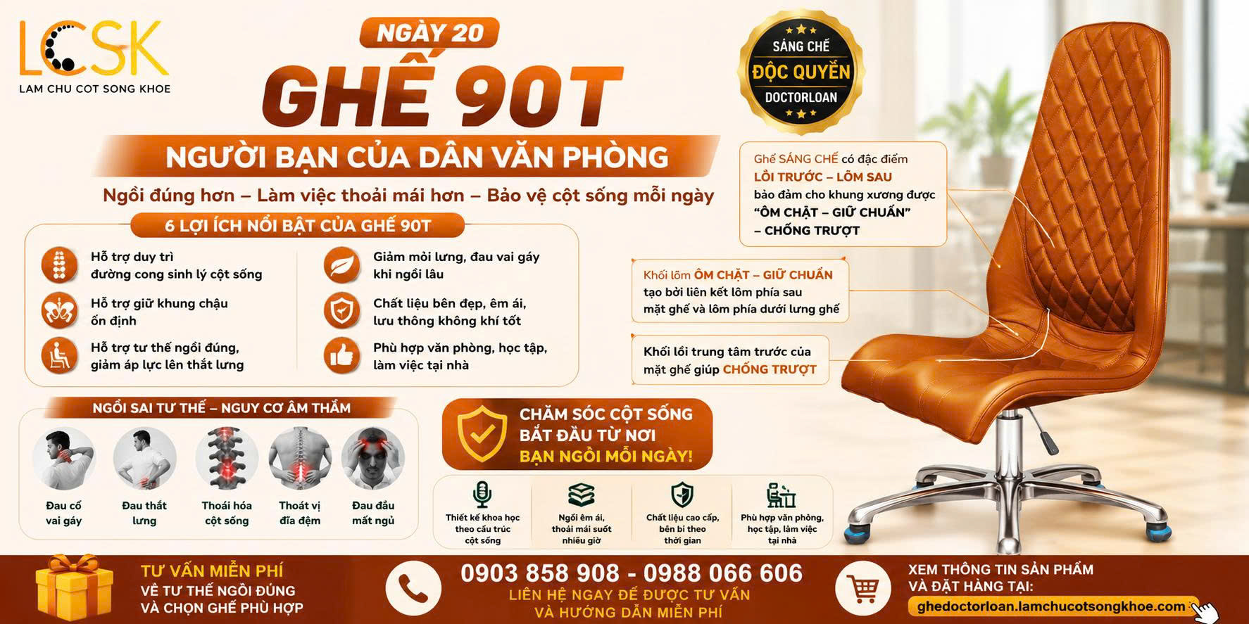 💻 GHẾ 90T – NGƯỜI BẠN CỦA DÂN VĂN PHÒNG