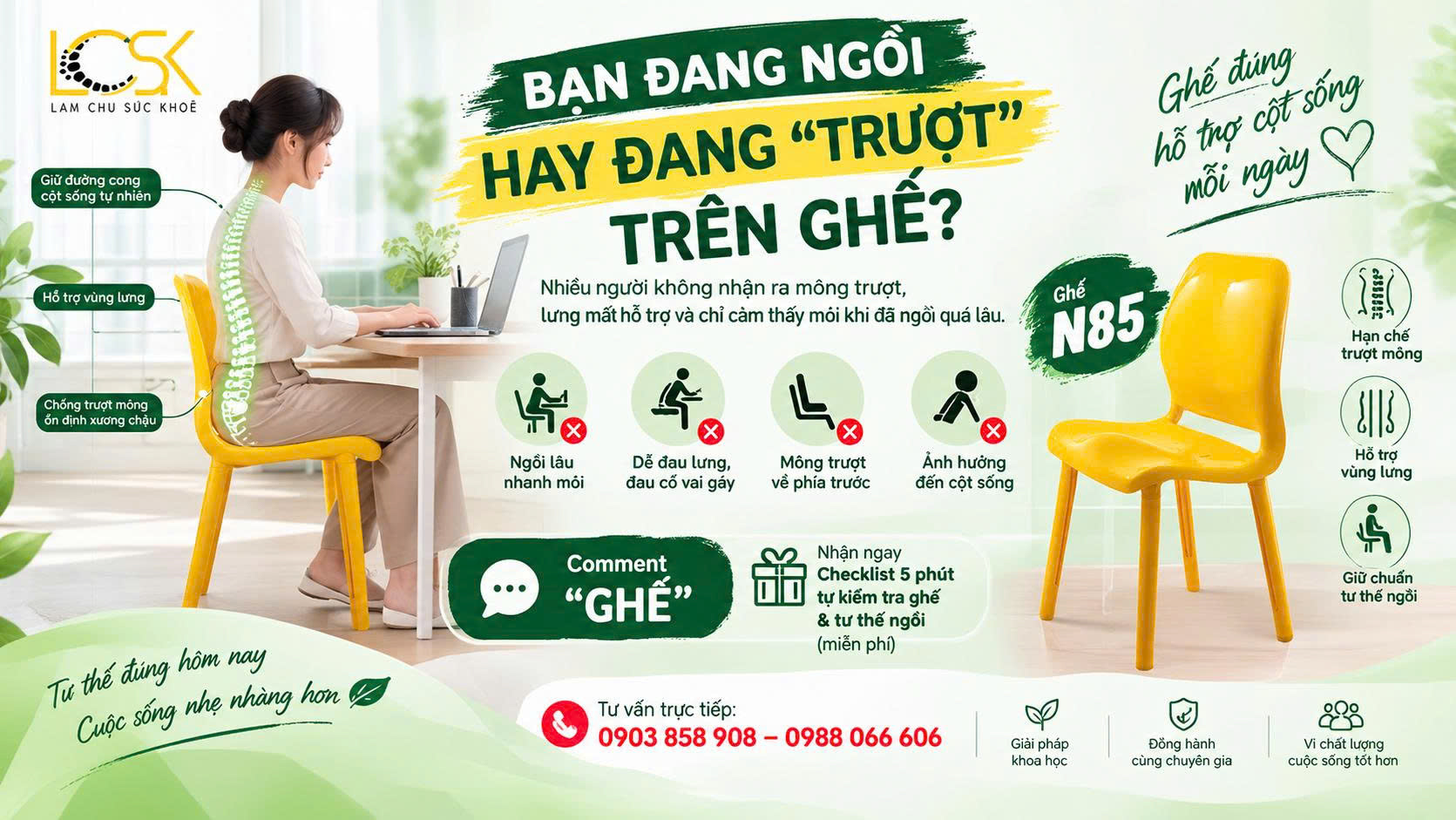 BẠN ĐANG NGỒI… HAY ĐANG “TRƯỢT” TRÊN GHẾ?