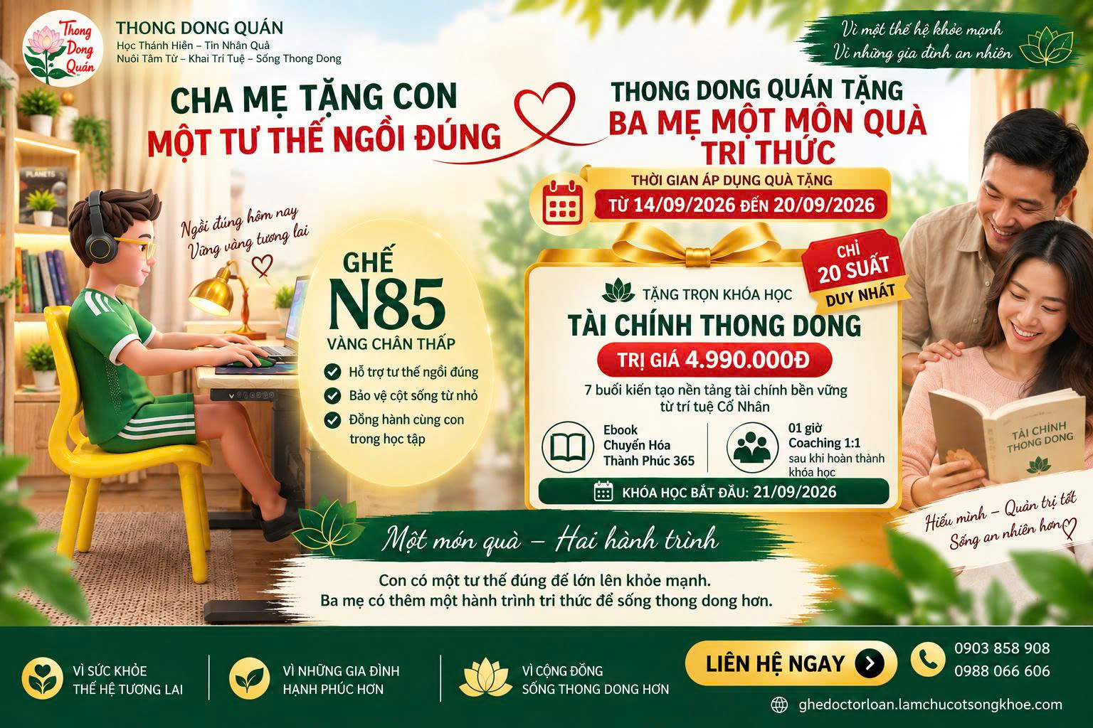 THONG DONG QUÁN TẶNG CHA MẸ MỘT MÓN QUÀ TRI THỨC
