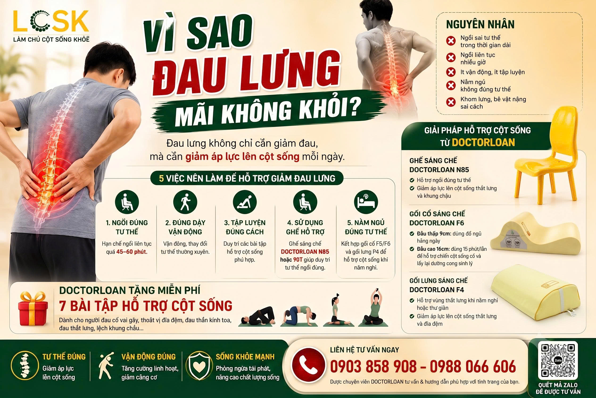 VÌ SAO ĐAU LƯNG MÃI KHÔNG KHỎI?