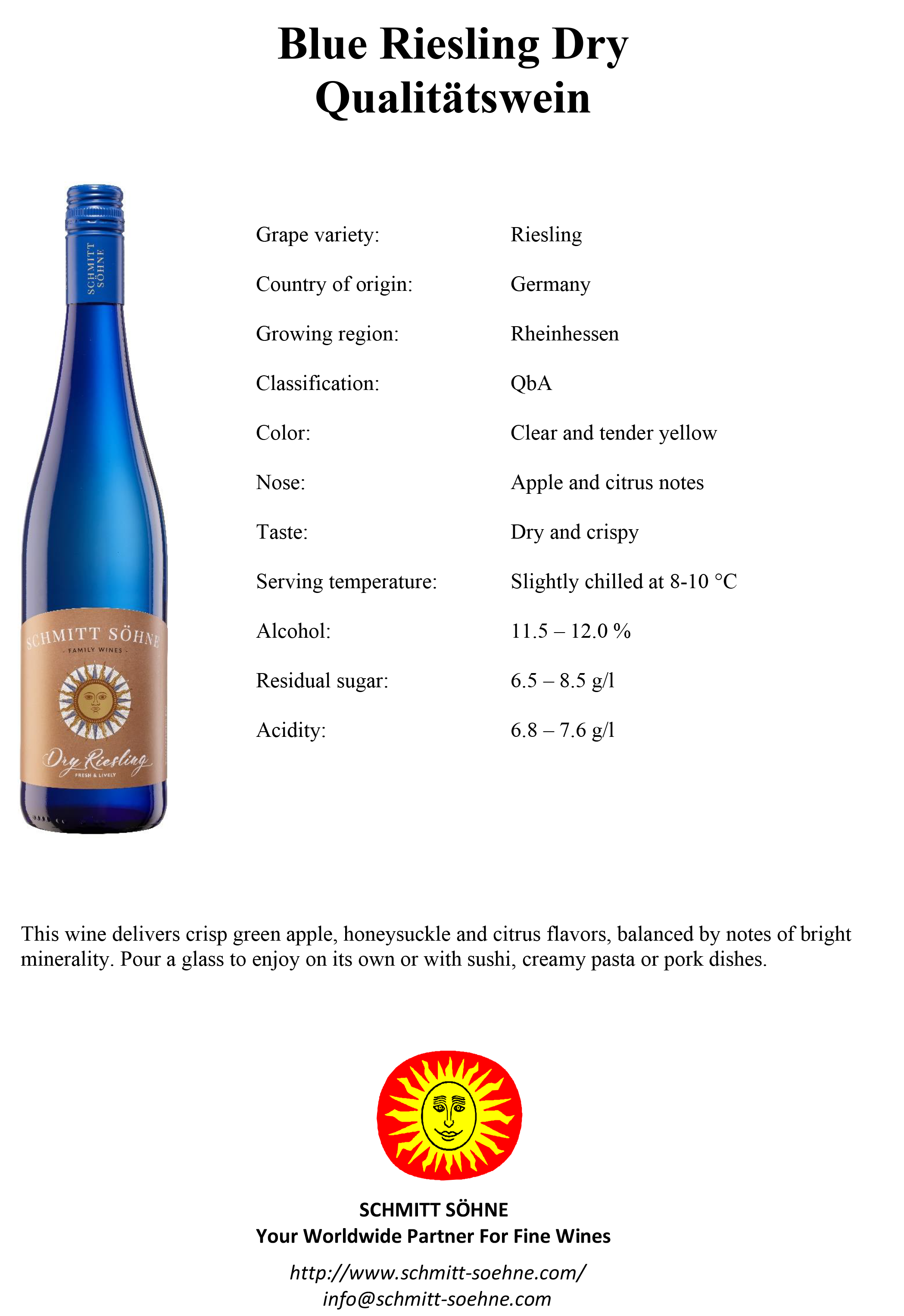 Blue Riesling Dry new 2020