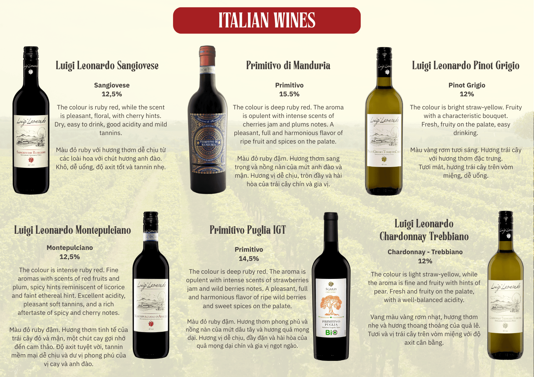 ITALIAN WINE - LUIGI LEONARDO