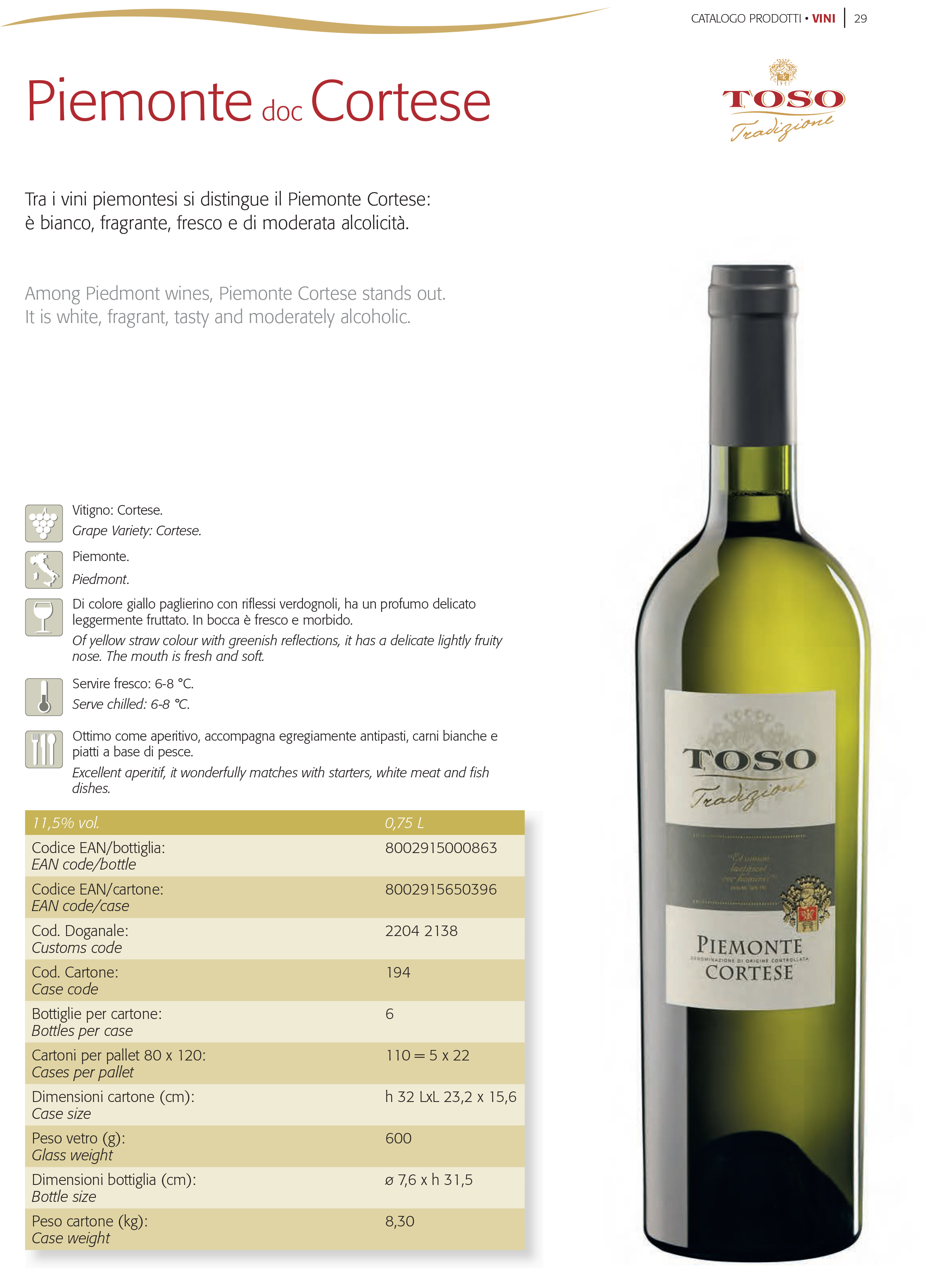 Piemonte doc Cortese