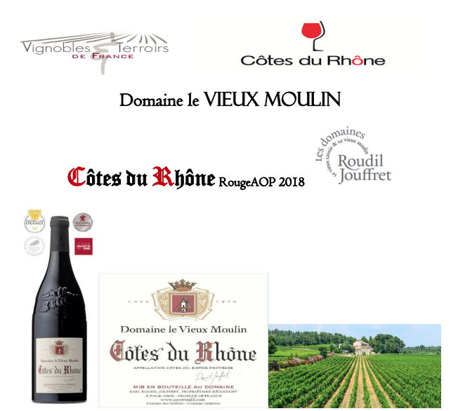 CDR05. CDR Domaine Le VIEUX MOULIN 2018