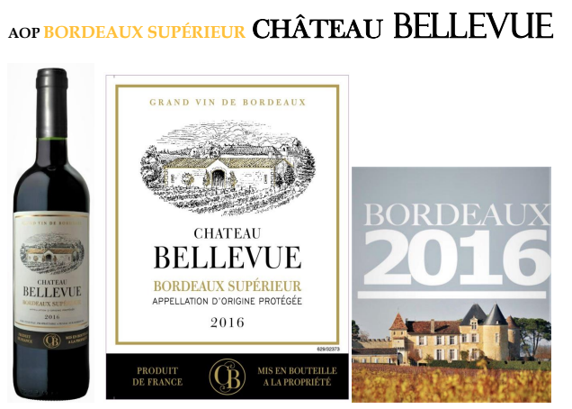 U2- AOP BORDEAUX SUPÉRIEUR CHÂTEAU BELLEVUE 2016