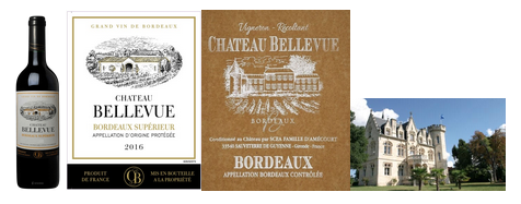 Bordeaux Wines, France Drapeau de la France.