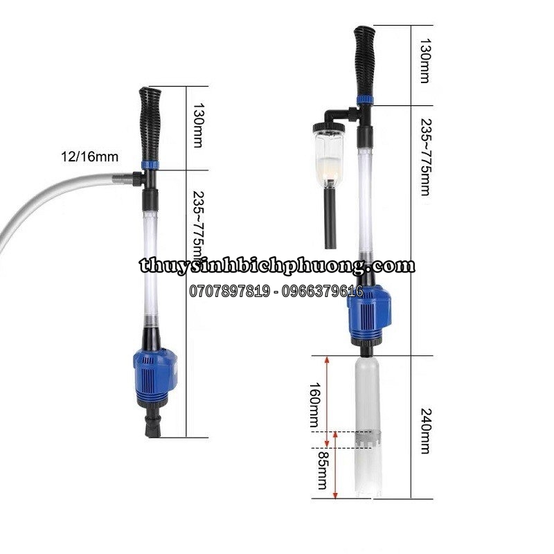 SUNSUN HXS-02 - BỘ HÚT CẶN VỆ SINH NỀN HÚT ĐÁY