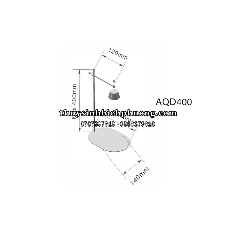 LED LEDSTAR AQ WRGB DOT II D400 - BỘ ĐÈN VÀ HỒ TERRARIUM CAO CẤP (ĐÃ TẶNG KÈM ADAPTER USB)