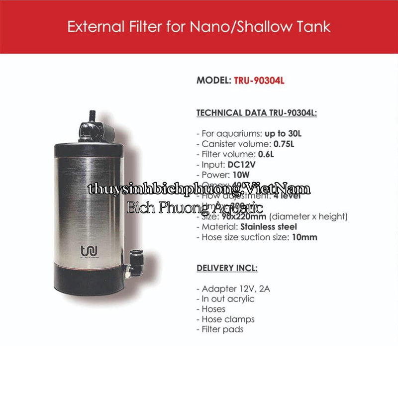 TRU INOX EXTERNAL FILTER INOX 304 NANO - LỌC THÙNG MINI | Cửa hàng Thủy ...