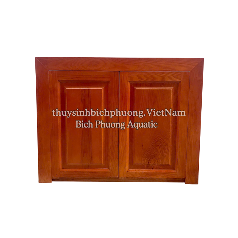 CHÂN TỦ GỖ SỒI MÀU GÕ ĐỎ MẪU 2 - AQUARIUM WOOD CABINET