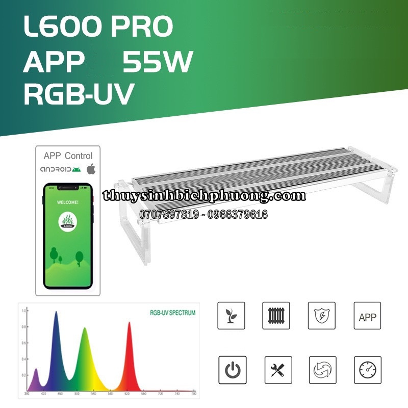 ĐÈN LED WEEK L PRO RGB-UV - ĐÈN LED THỦY SINH