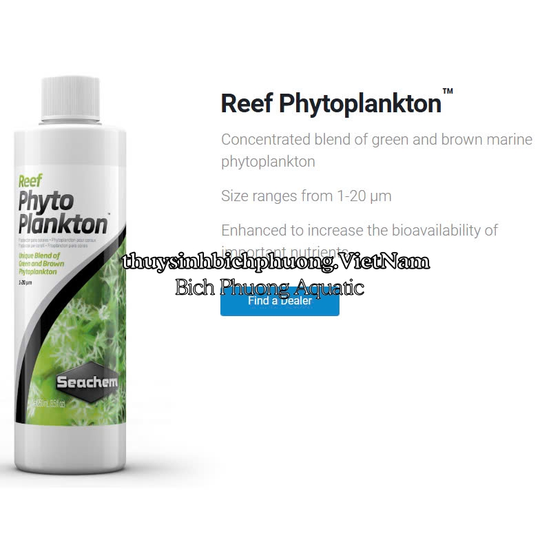 SEACHEM REEF PHYTOPLANK TON - THỨC ĂN DÀNH CHO SAN HÔ MỀM