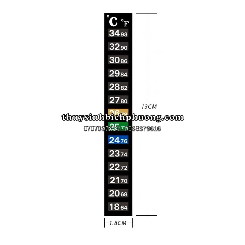 MIẾNG DÁN NHIỆT KẾ ĐO NHIỆT ĐỘ HỒ CÁ