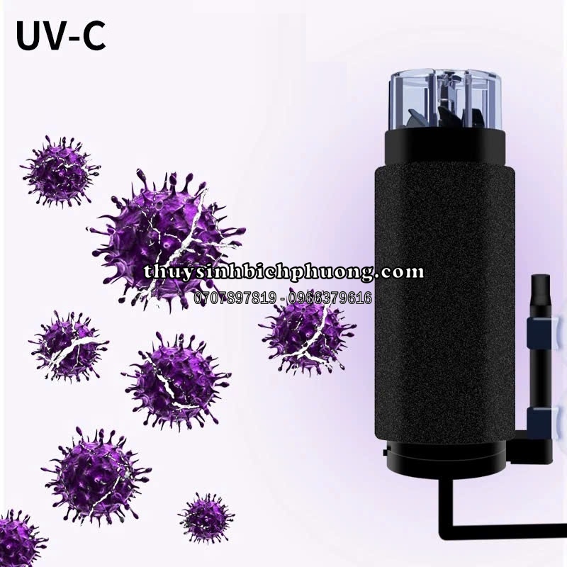 ĐÈN UV VOONLINE 3 IN 1 HẸN GIỜ TÍCH HỢP LỌC VÁNG, THỔI OXY, DIỆT TẢO HẠI