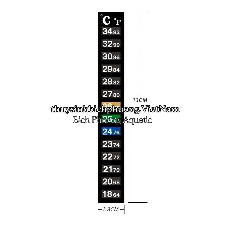 MIẾNG DÁN NHIỆT KẾ ĐO NHIỆT ĐỘ HỒ CÁ