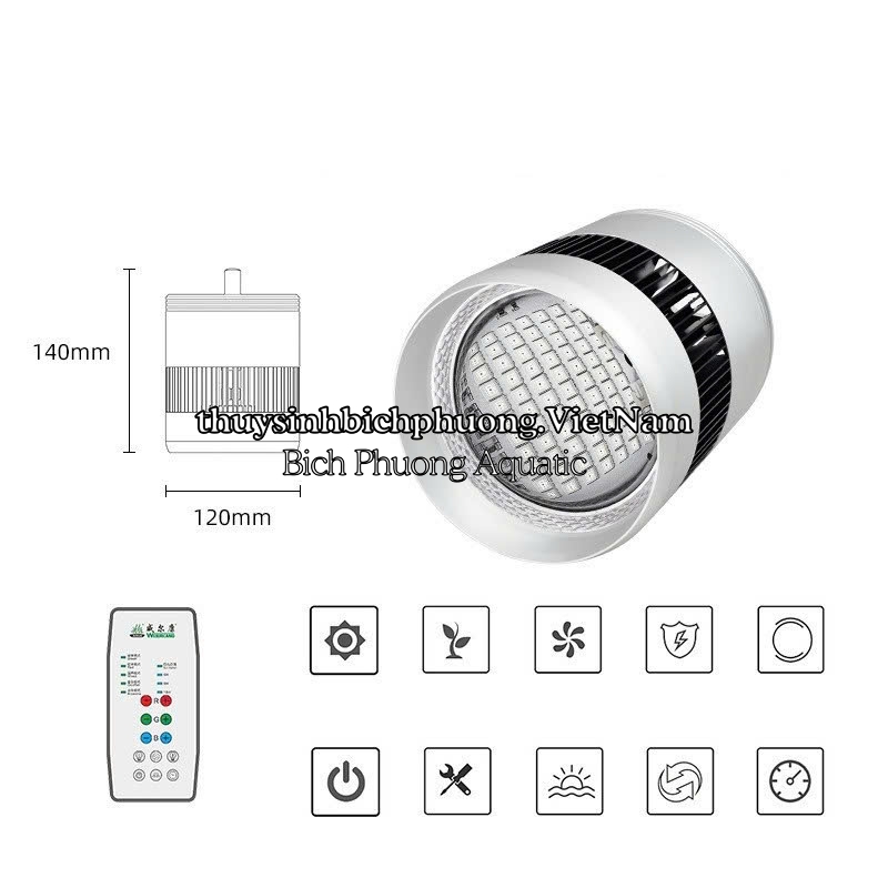 ĐÈN LED WEEK T70 RGB CAO CẤP (CHỈNH MÀU, HẸN GIỜ BẰNG DIMMER)