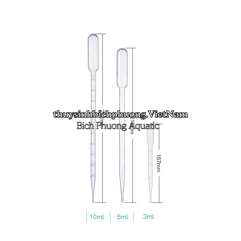 ỐNG NHỎ GIỌT PIPET NHỰA 3ML, 5ML, 10ML CHIA VẠCH – DÙNG HÚT DUNG DỊCH, ARTERMIA, HÚT CẶN
