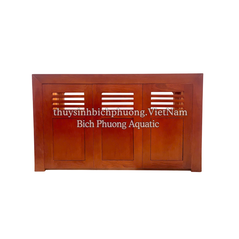 CHÂN TỦ GỖ SỒI MÀU GÕ ĐỎ MẪU 1 - AQUARIUM WOOD CABINET
