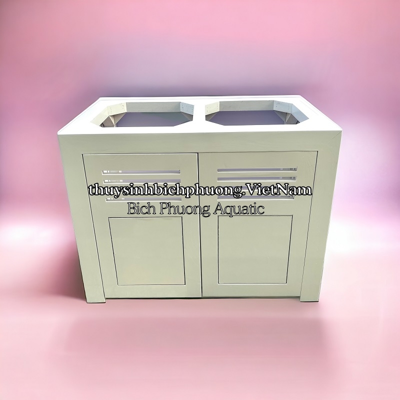 CHÂN TỦ GỖ SỒI TỰ NHIÊN MÀU TRẮNG - AQUARIUM WOOD CABINET