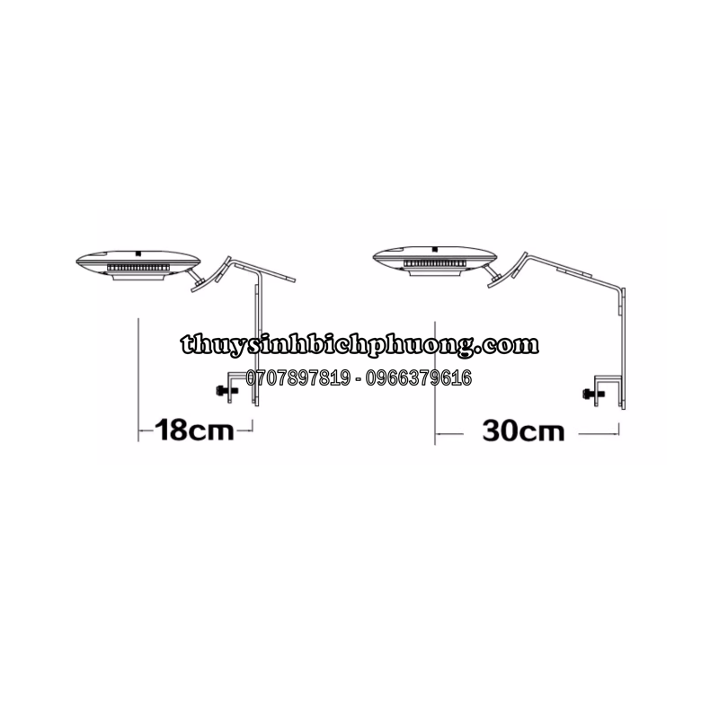 CHÂN KẸP ĐÈN UFO 8 PRO / MAX MẪU A
