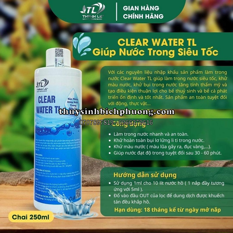 CLEAR WATER TL - LÀM TRONG NƯỚC CẤP TỐC